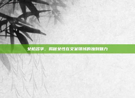 女枪名字,揭秘女性在文案领域的独到魅力