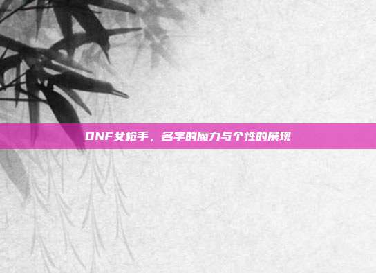 DNF女枪手,名字的魔力与个性的展现