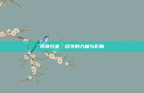 传奇归来,名字的力量与影响