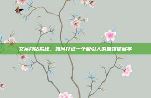 文案网站揭秘,如何打造一个吸引人的自媒体名字