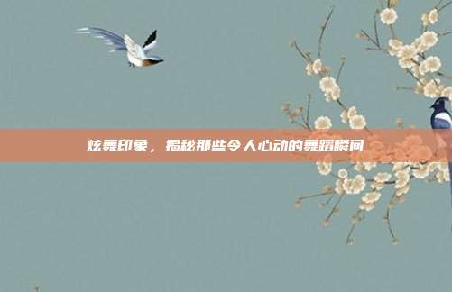 炫舞印象,揭秘那些令人心动的舞蹈瞬间
