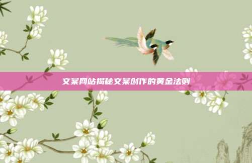 文案网站揭秘文案创作的黄金法则