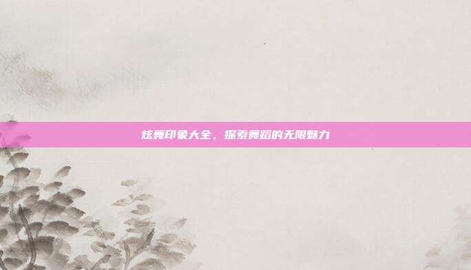 炫舞印象大全,探索舞蹈的无限魅力
