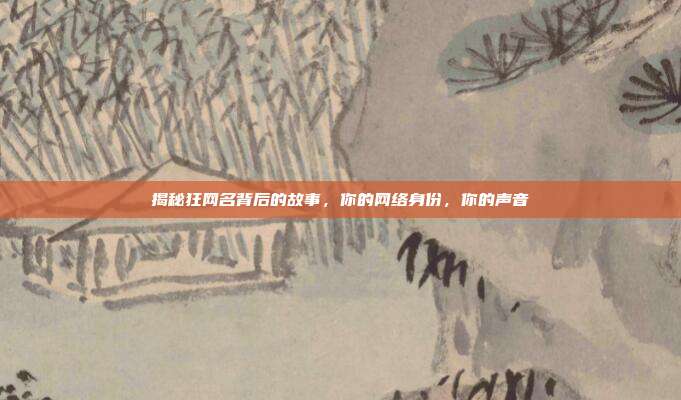 揭秘狂网名背后的故事,你的网络身份,你的声音