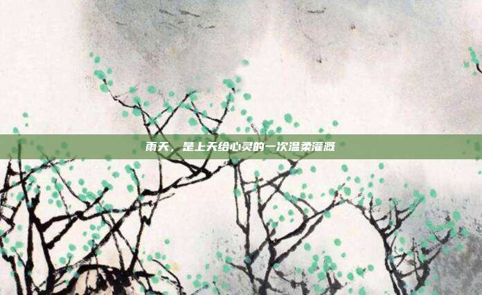 雨天，是上天给心灵的一次温柔灌溉