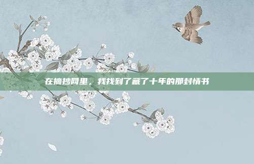 在摘抄网里，我找到了藏了十年的那封情书