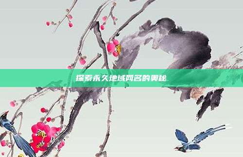 探索永久地域网名的奥秘