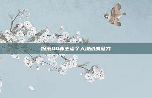 探索QQ非主流个人说明的魅力
