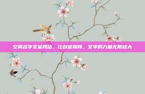 空间名字文案网站,让创意翱翔,文字的力量无限放大