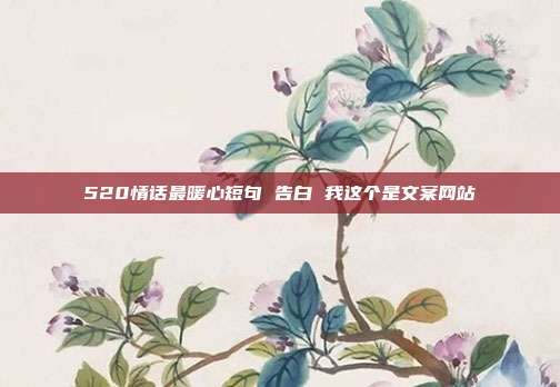 520情话最暖心短句 告白 我这个是文案网站