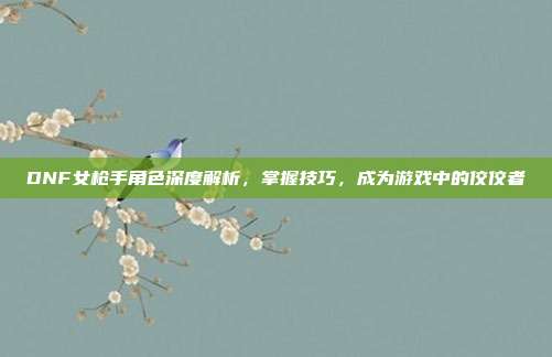 DNF女枪手角色深度解析，掌握技巧，成为游戏中的佼佼者
