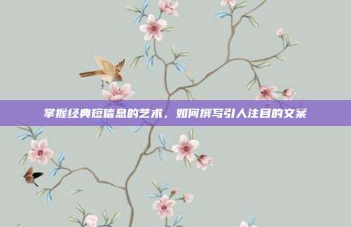掌握经典短信息的艺术,如何撰写引人注目的文案