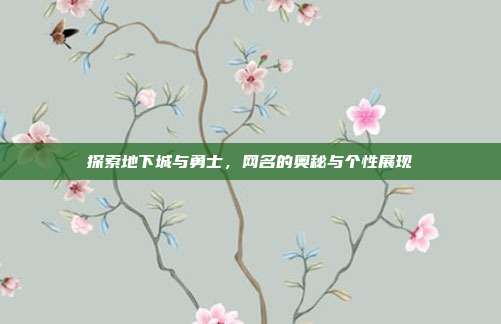 探索地下城与勇士,网名的奥秘与个性展现