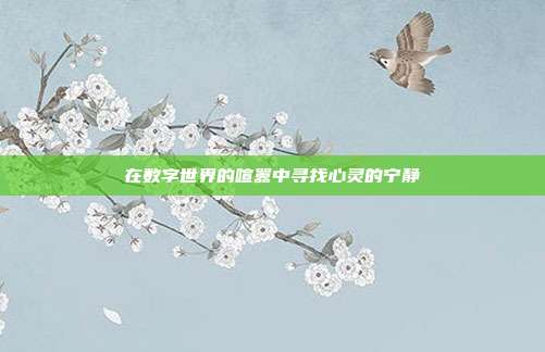 在数字世界的喧嚣中寻找心灵的宁静