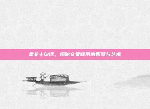 孟非十句话,揭秘文案背后的智慧与艺术