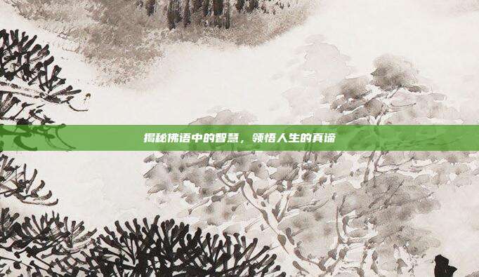 揭秘佛语中的智慧,领悟人生的真谛