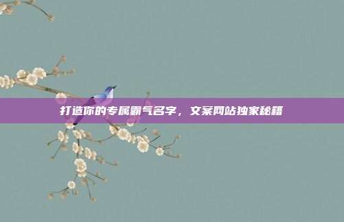 打造你的专属霸气名字,文案网站独家秘籍
