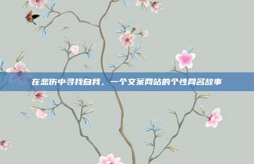 在悲伤中寻找自我,一个文案网站的个性网名故事