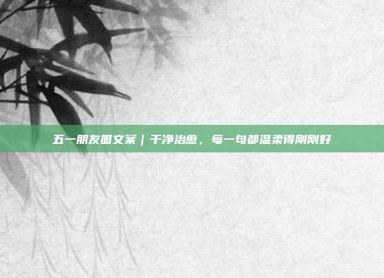 五一朋友圈文案｜干净治愈，每一句都温柔得刚刚好