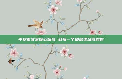 平安夜文案暖心短句 致每一个被温柔以待的你