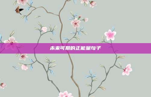 未来可期的正能量句子
