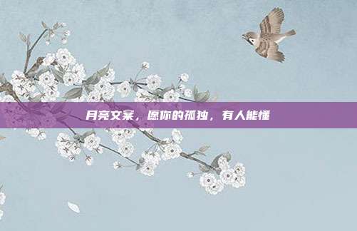 月亮文案，愿你的孤独，有人能懂