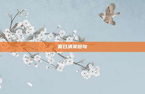 夏日清爽短句