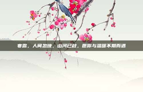 寒露，人间忽晚，山河已秋，愿你与温暖不期而遇